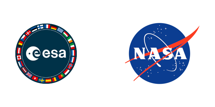 Logo de ESA e NASA