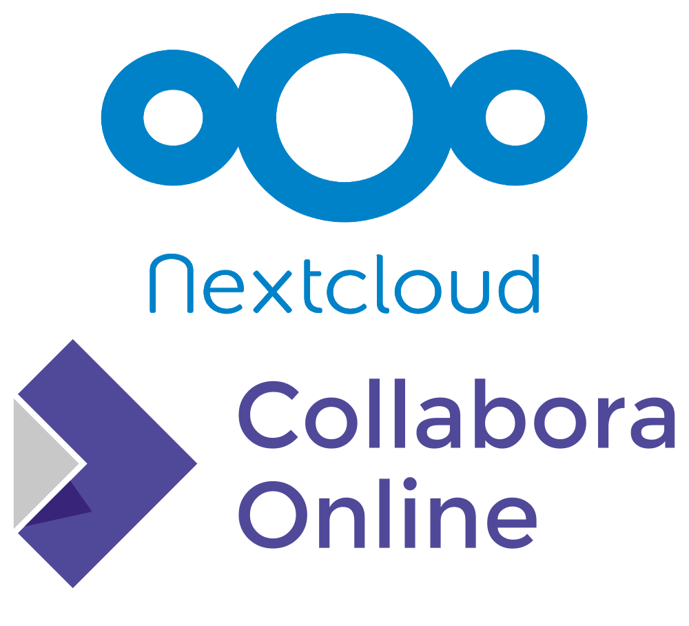 Logos de Nextcloud e Collabora Online