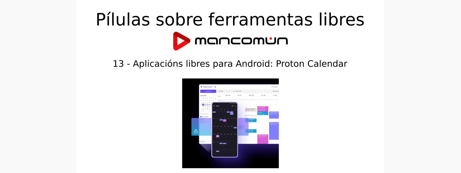 Aplicacións libres para Android: Proton Calendar