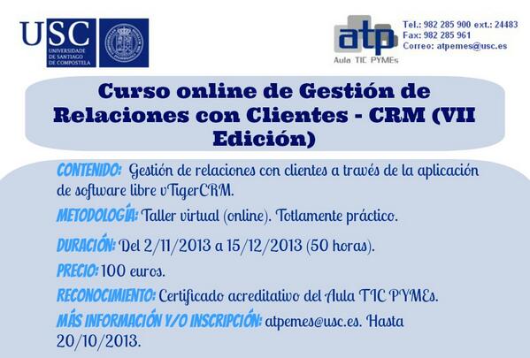 Cartel do curso da Aula TIC Pemes da USC