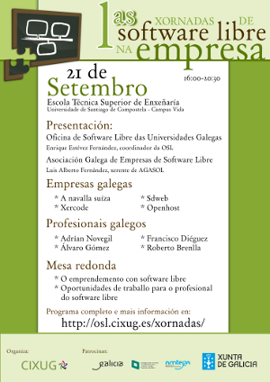 Cartel das xornadas de SwL e empresa
