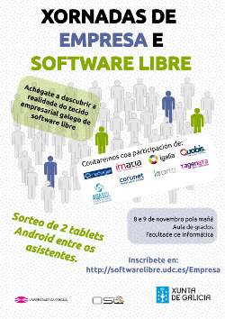 Cartel das Xornadas de empresa e Software Libre