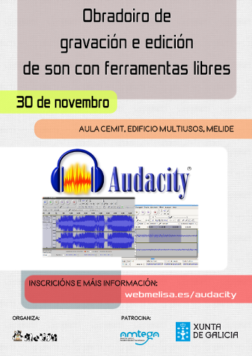 Cartel do obradoiro de Audacity