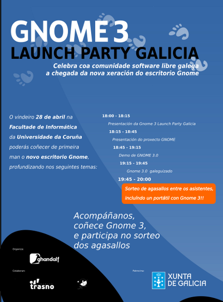 Cartel da Gnome 3 launch party