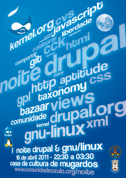 Cartel da I Noite Drupal