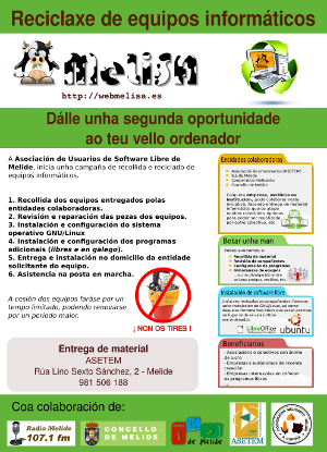 Cartel de difusión do progama de reciclaxe