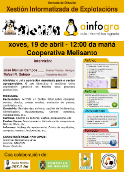 Cartel das xornadas de Ainfovac en Melide