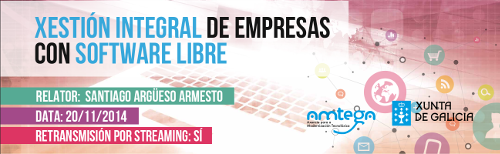 Banner do seminario de Xestión integral de empresas con Software Libre