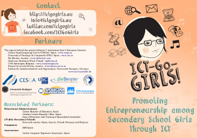 Imaxe do folleto de difusión do proxecto ICT-go-Girls