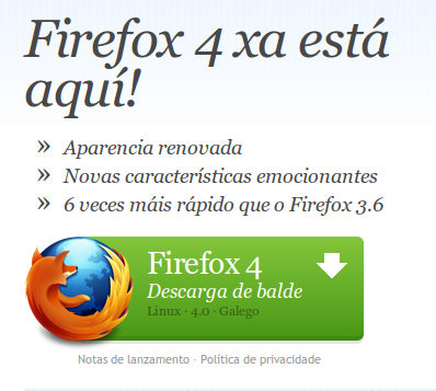 Firefox 4 xa está aquí!