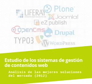 Portada do Estudo de sistemas de xestión de contidos web