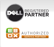 Logos de parceiría de Dell e eBox